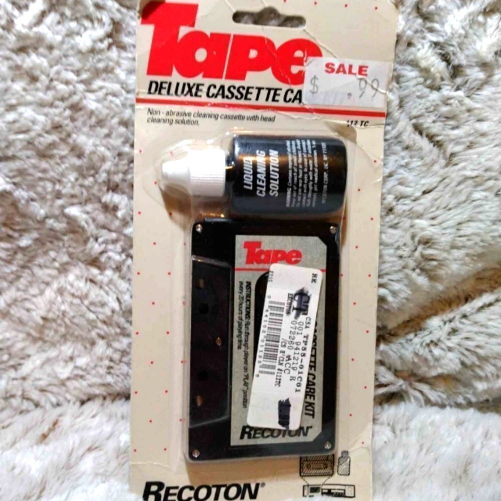 Cassette head cleaner, in original packaging